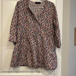 Pomander place large floral flower dress large mini pink